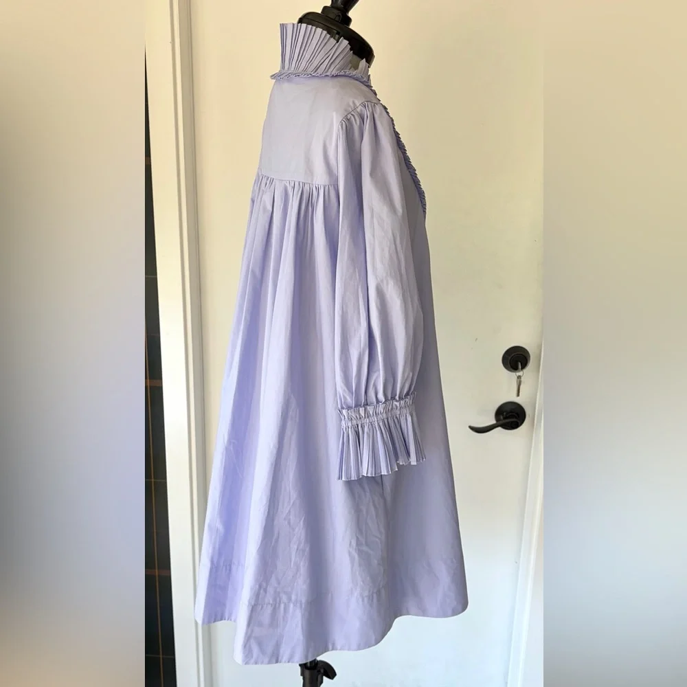 Sovere Studio NWOT Rapture Shift Pleated V-Neck Mini, Lavender, szS - Picture 9 of 15